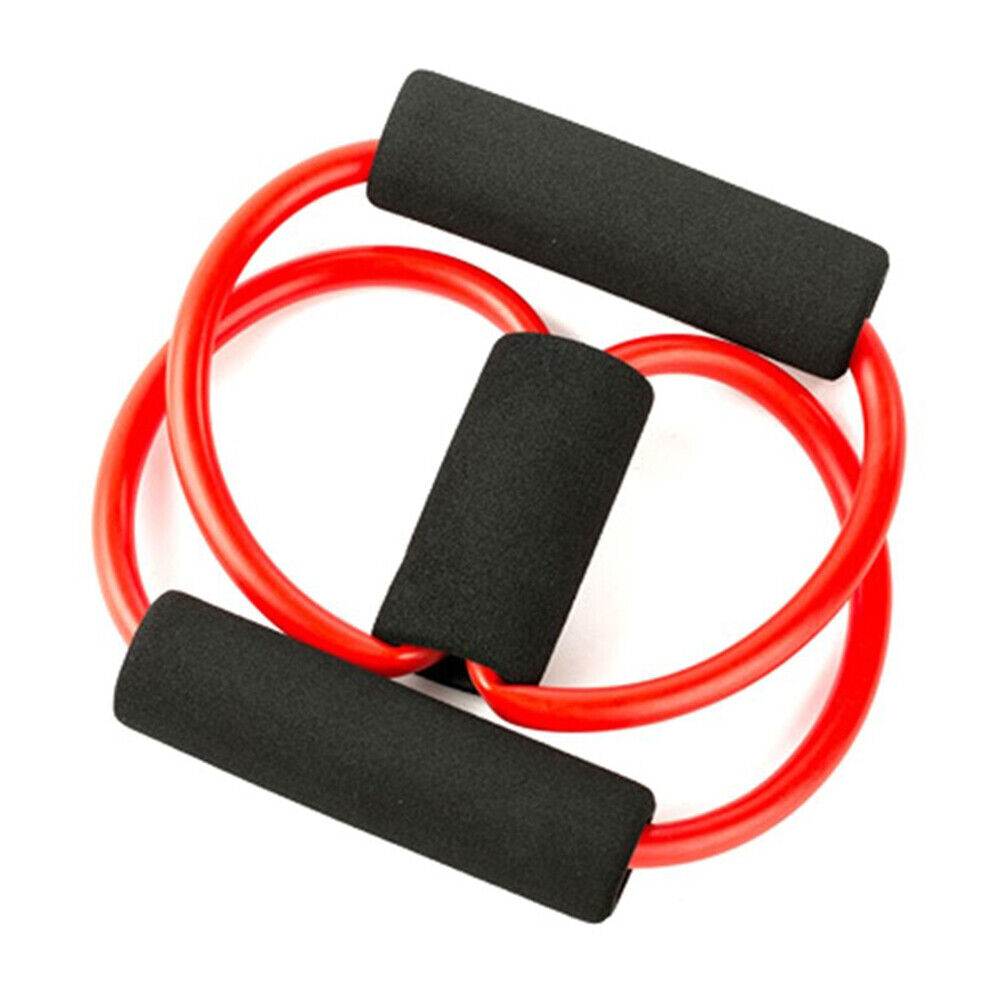 8 Word Rubber Yoga Fitness Chest Expander Rope Workout Equipment (Red)