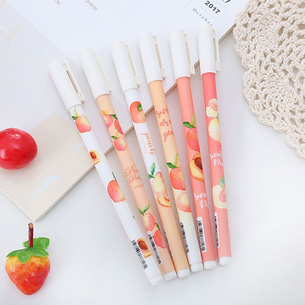 Gifts School Cute Office Supplies Student Peach Pattern Stationery Gel Pen