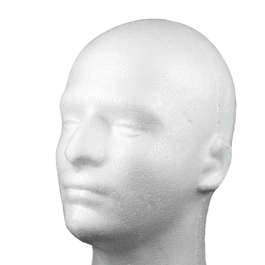 10x Men Foam Manikin  Head for Wigs Glasses Headsets f/