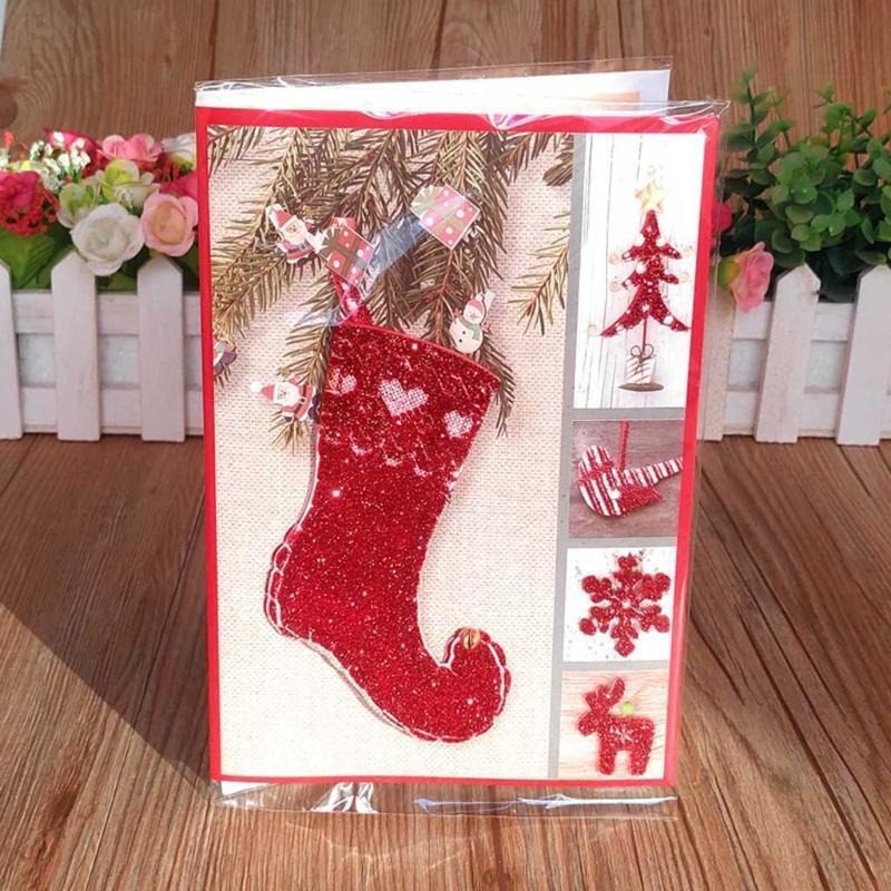 Merry Christmas Greeting Card with Music Postcards Invitations Xmas Cards Gift