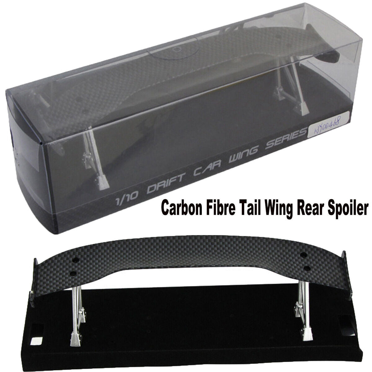 For 1/10 RC Drift Car On-Road Racing RC Car Carbon Fibre Tail Wing Rear Spoiler