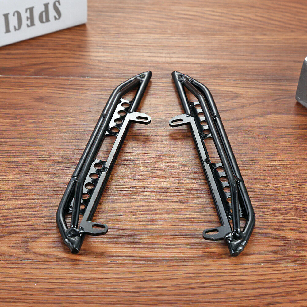 2pcs Metal Side Pedals Step Running Board Rock Slider for 1/10 Axial RC Car