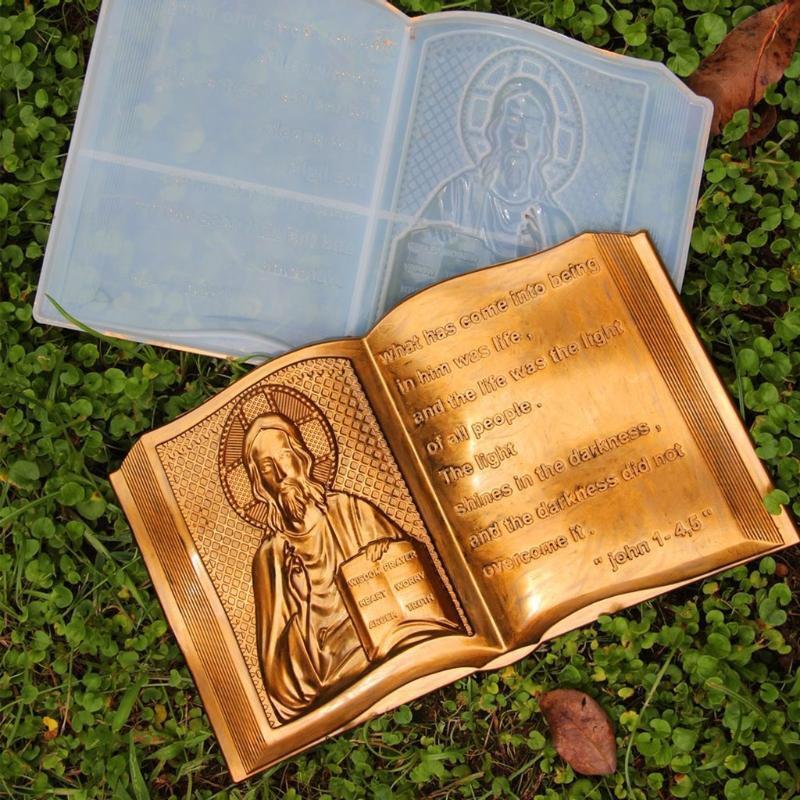 Epoxy Silicone Mold Relief Book Fine Material Made DIY Hanging Accessories