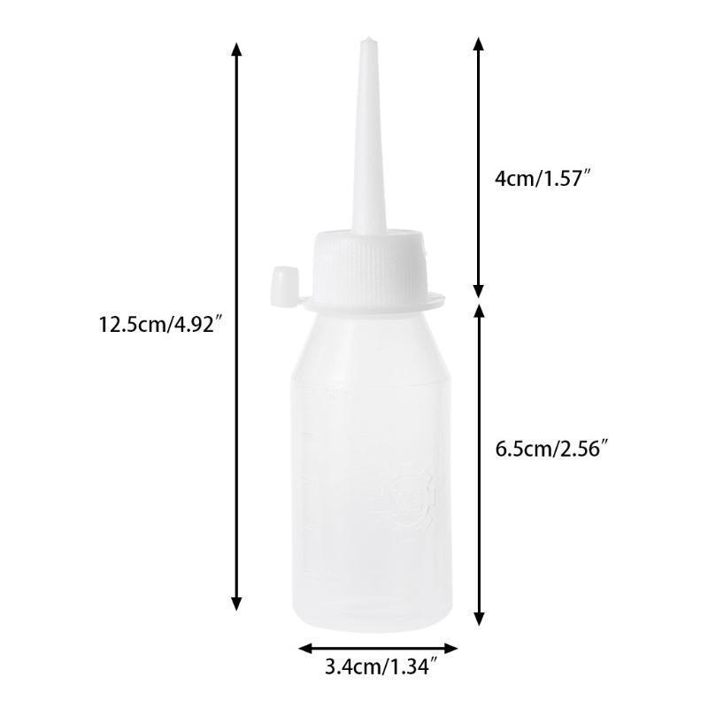 50ml Industrial Glue Gel Oil Applicator Squeeze Bottle Clear White Jet Dispenser