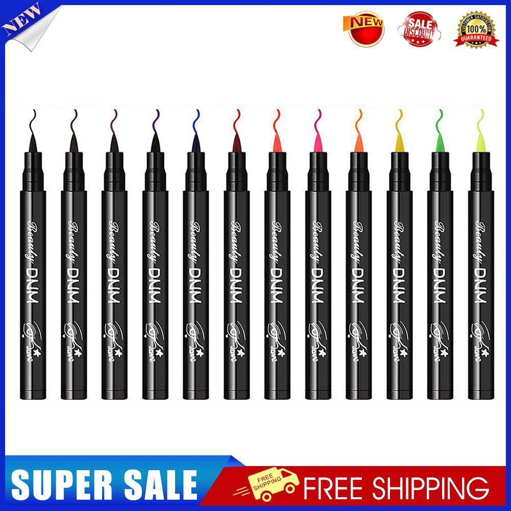 12pcs Waterproof Color Liquid Eyeliner Pencils Long Lasting Eye Liner Pen