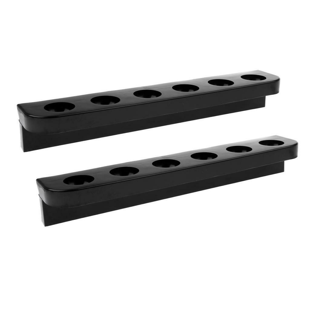 DURABLE POOL/ SNOOKER CUE RACK HOLDS 6 CUES BILLIARD RODS HOLDER STAND BLACK