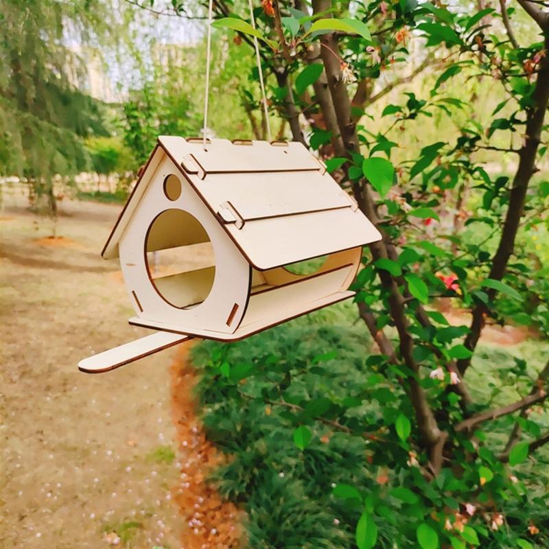 Bird House Kits to Build Wood Bird Feeder Birdhouse Outside Hanging Bird Nest
