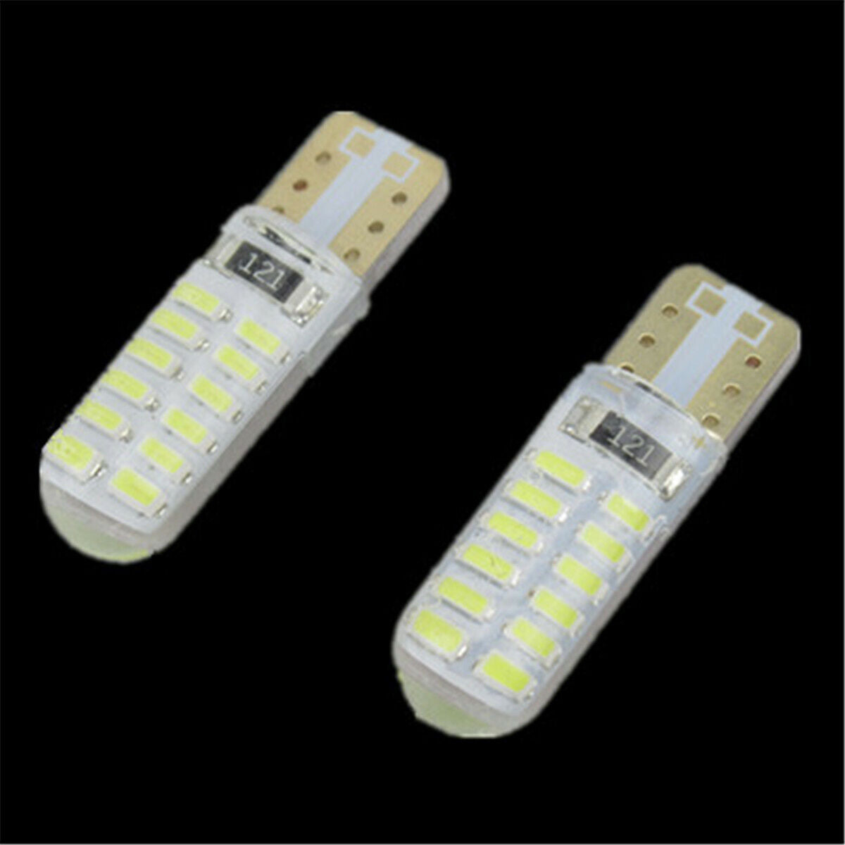 10PCS Auto LED Light T10B 24SMD White Color Light Bulb 3014 Turn Signal Light