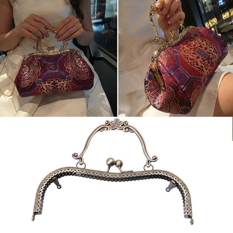 Metal Frame Kiss Clasp Lock Arch For Sewing Handbag Purse Coin Bag 20.5cm x 17cm