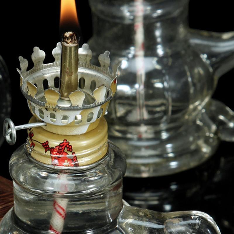 Exquisite Chamber Kerosene Lamp Clear Glass Kerosene Oil Lamp Lighting Lantern