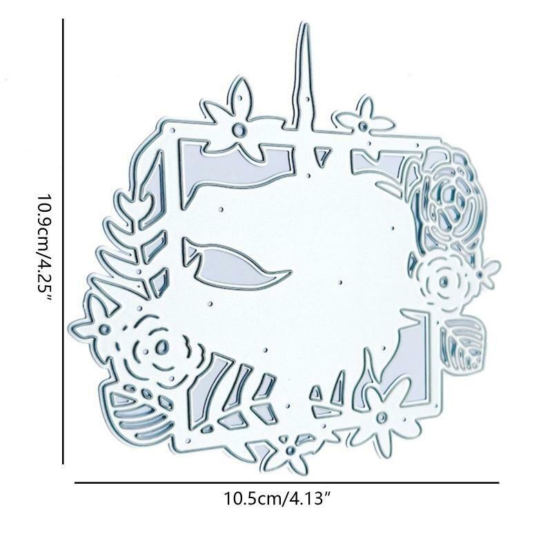 Horse Flower Square Frame Metal Cutting Dies Embossing Stencil DIYAlbum Template