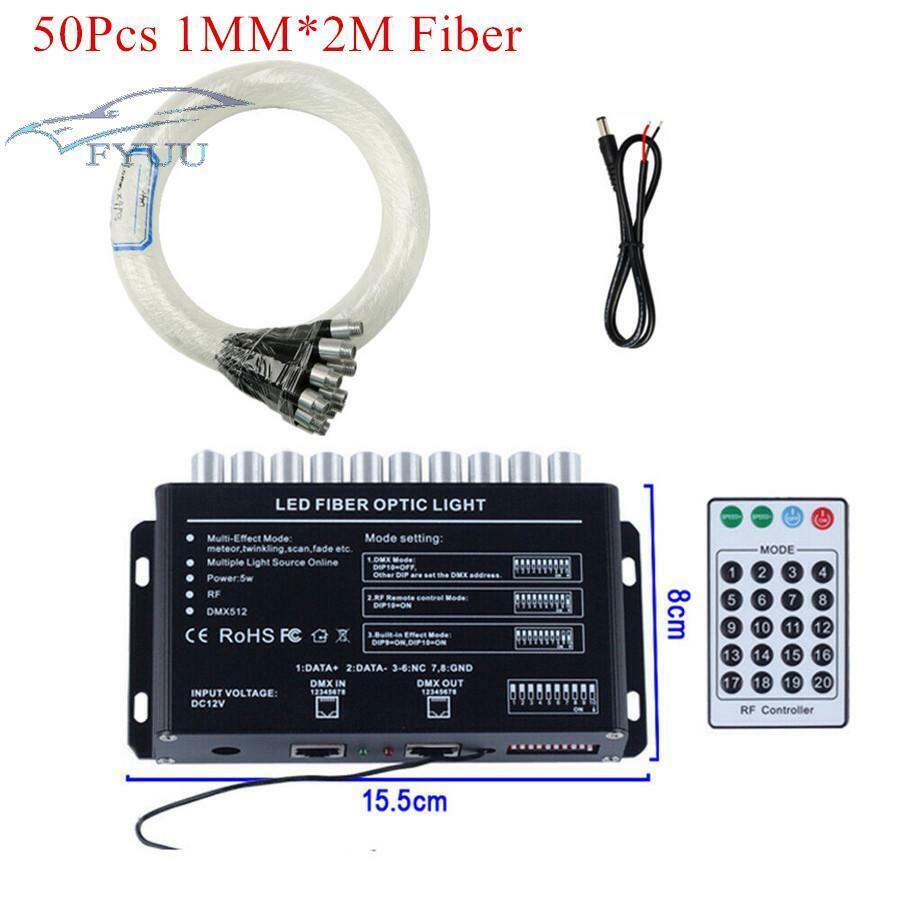 1set RGBW Bluetooth RF Sound Control Fiber Optic 300pcs Cables+50pcs Starry Set