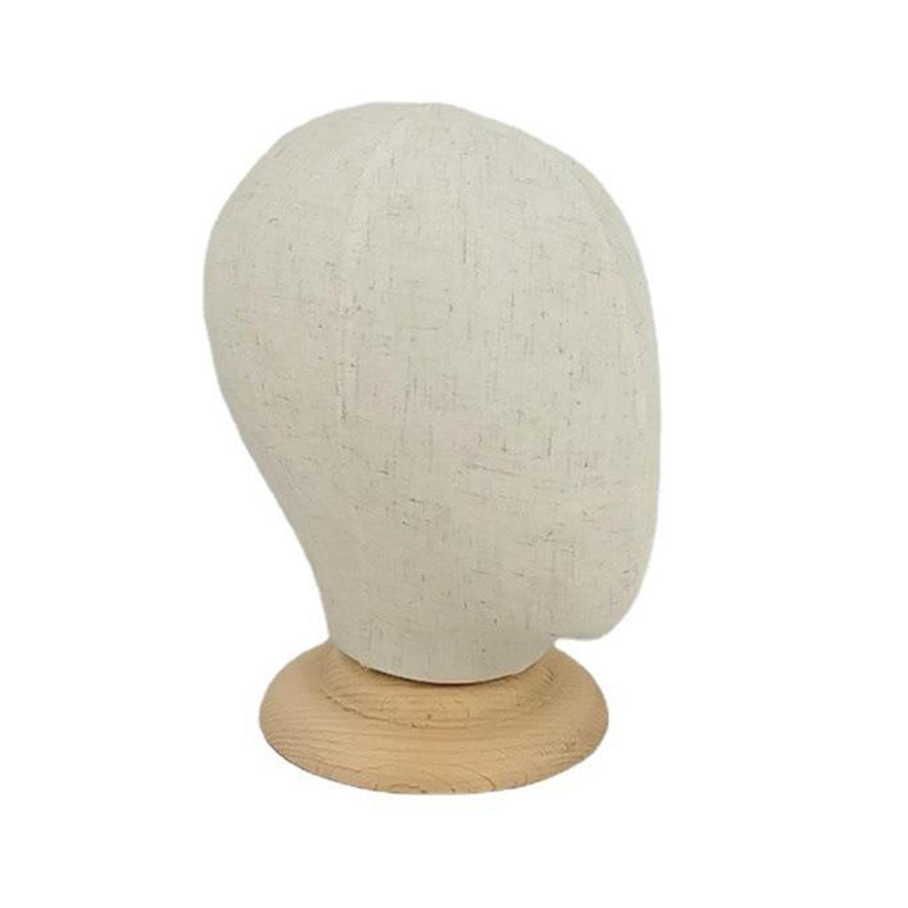 Canvas Block  Head W/ Stand Wigs Making Toupee Display Head Rack