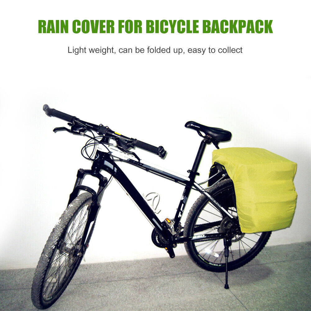 Bicycle Pannier Bag Rain Cover MTB Bike Tail Rear Rack Pouch Cover (Yellow)