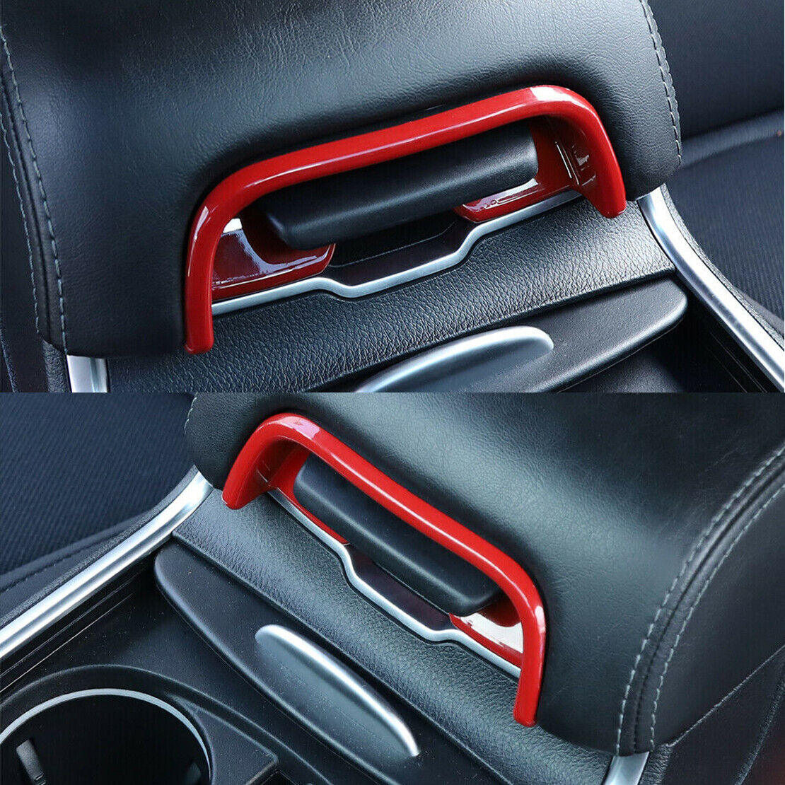 Red Central Console Armrest Box Switch Cover Trim Fit For Dodge Charger 2011-20