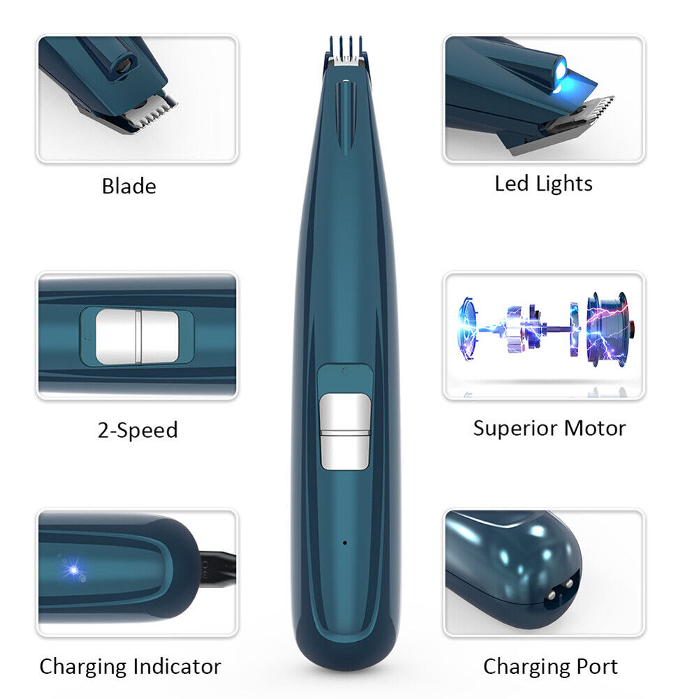 Electric Dog Hair Clippers USB Grooming Haircut Trimmer Shaver Cutter Set