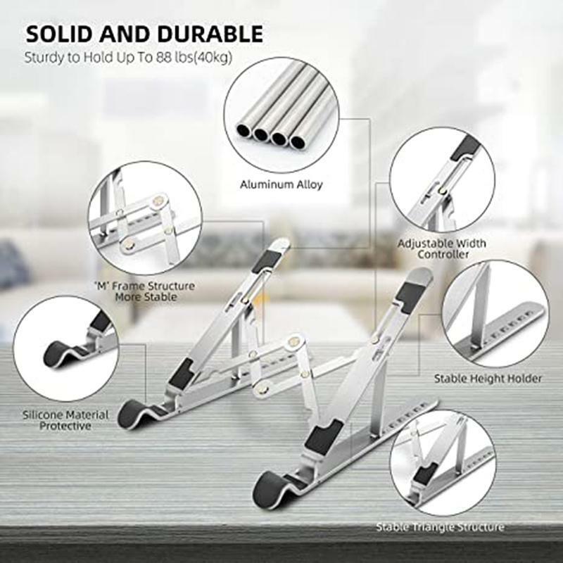 New  Ergonomic Aluminum Laptop Stand Detachable Laptop Riser for 99% Laptop