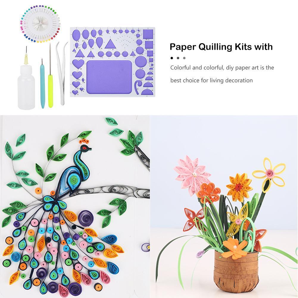 DIY Paper Quilling Tools Set Template Mould Board Tweezer Needles Pen Kit