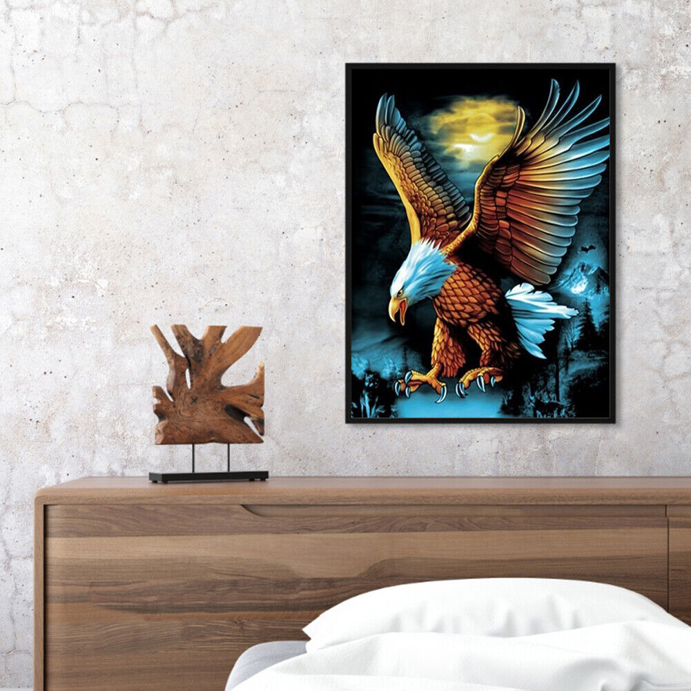 Flying Eagle Acrylic Oil Paint By Numbers Set Canvas Drawing DIY Coloring