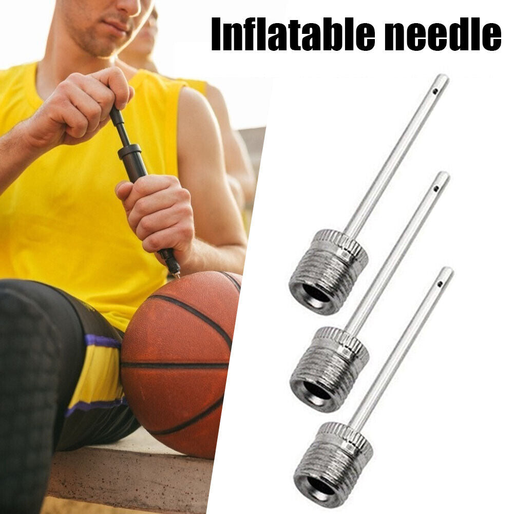 3x Sports Ball Pump Needle Football Basketball Inflatable Air Valve Adaptor