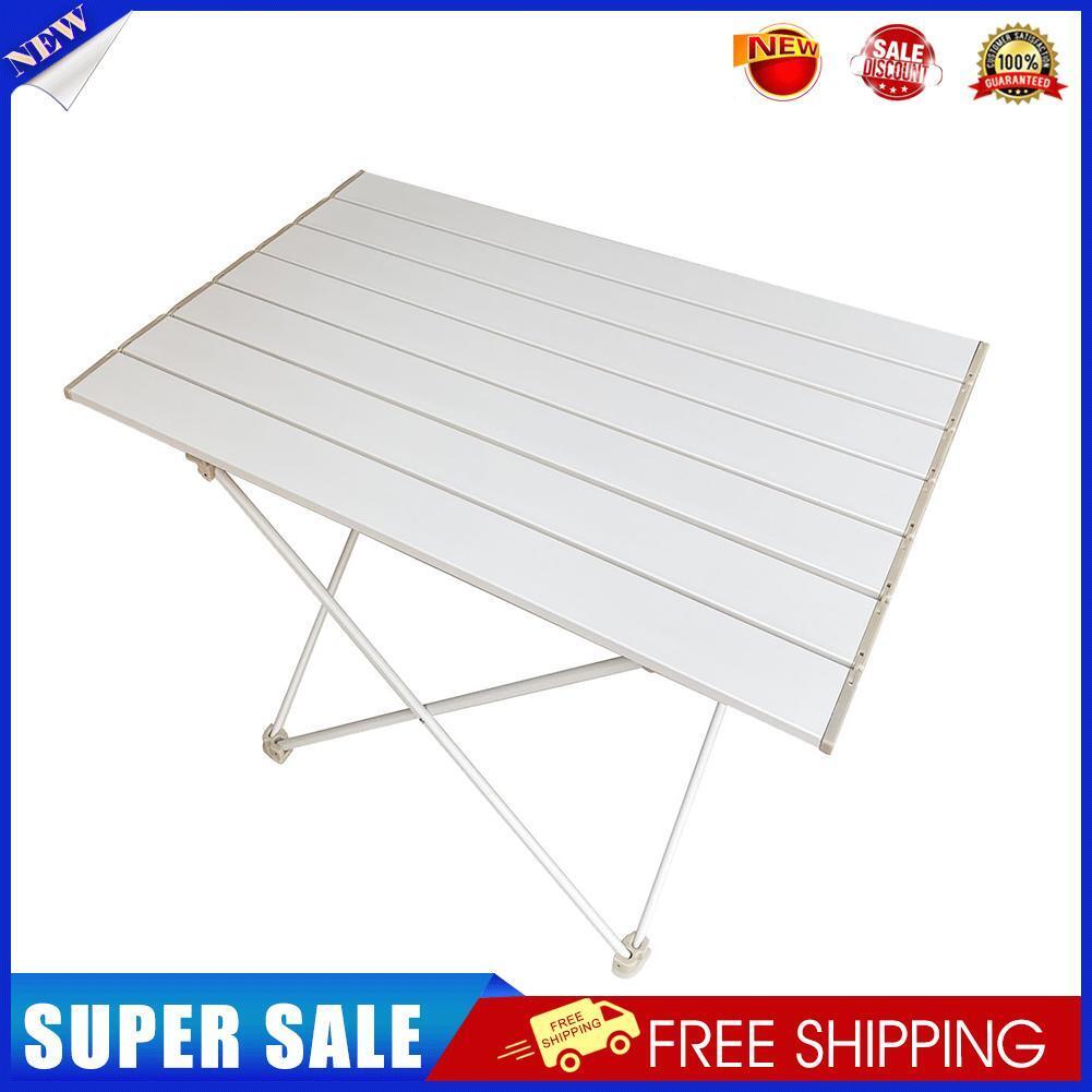 Outdoor Barbecue Picnic Hiking Table Portable Foldable Dinner Desk White
