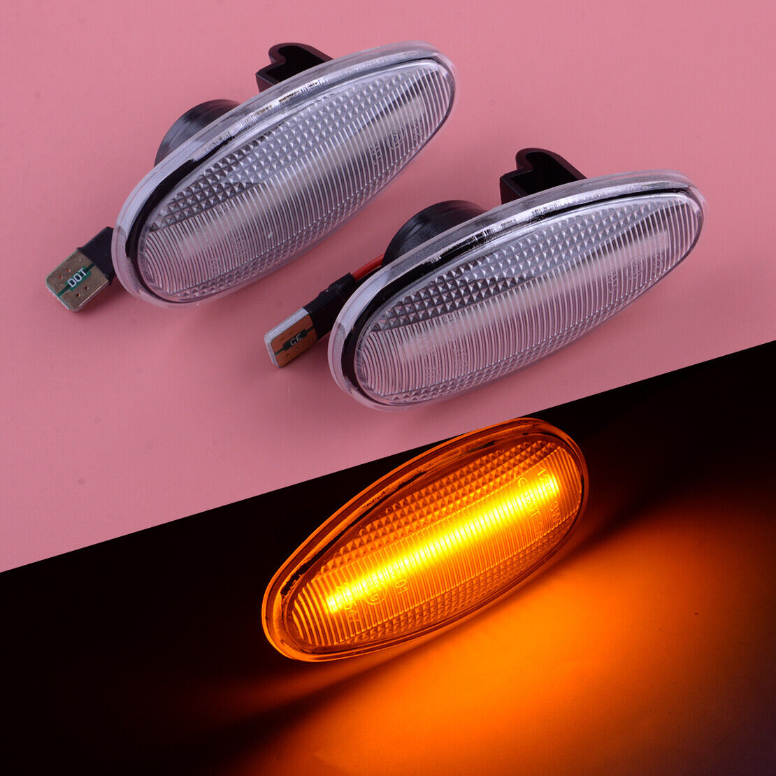 Pair Side Marker Fender Turn Signal Light Fit For Mitsubishi Outlander Pajero