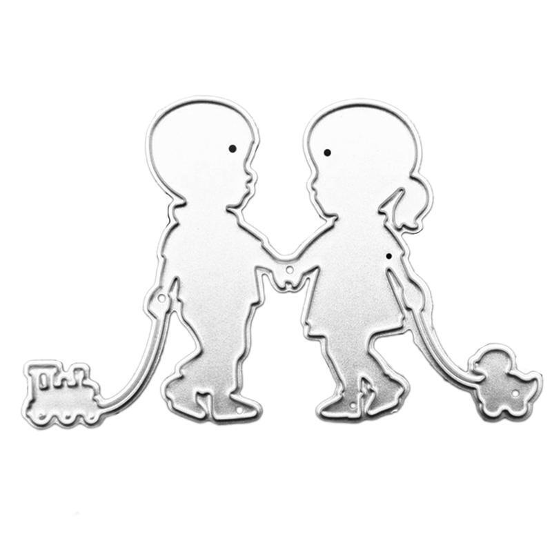 Metal Cutting Dies Kids Carbon Steel Stencil for Gift Cards Crafts Scrapbooking