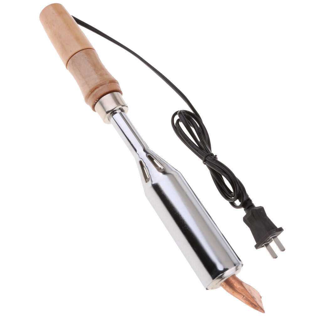 Electric soldering iron with wooden handle welding tool 220V 300W