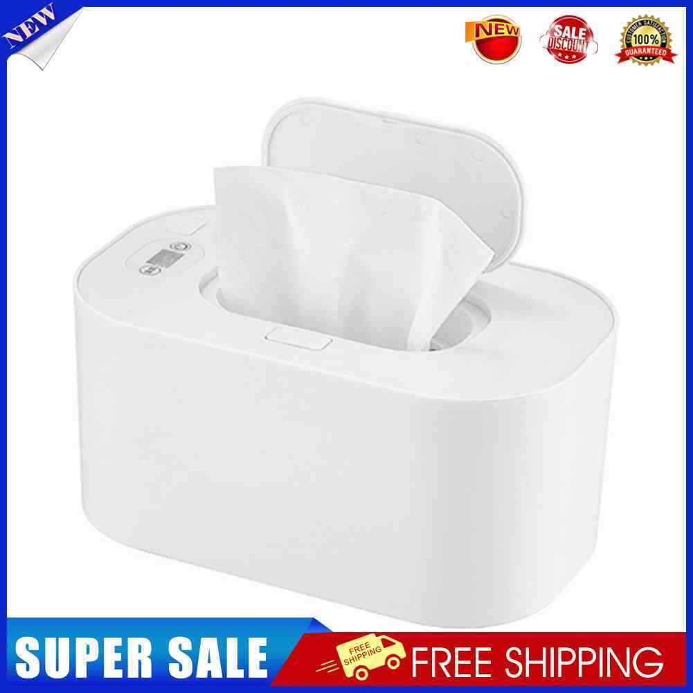 Smart Baby Wipe Warmer with Display Screen Heating Tissue Box (White)