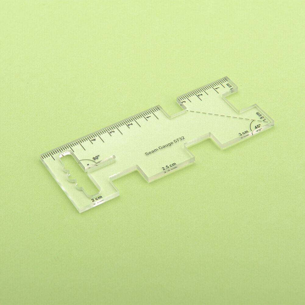 Acrylic Patchwork Thickness Ruler Measuring Gauge Clothes Measuring Tool