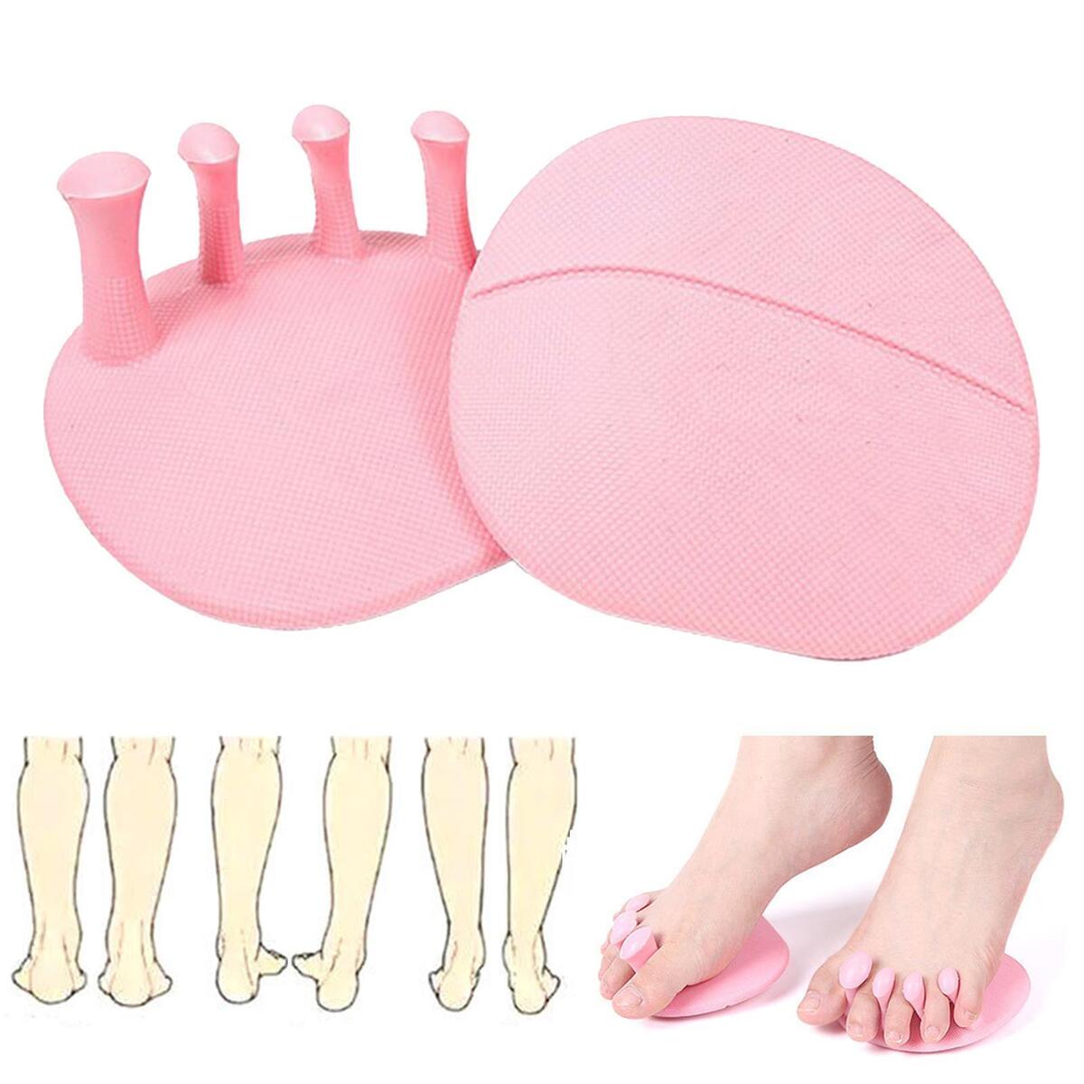 2x Soft Toe Separators Toe Dividers Exercise Auxiliary TPR Stretchers Pink