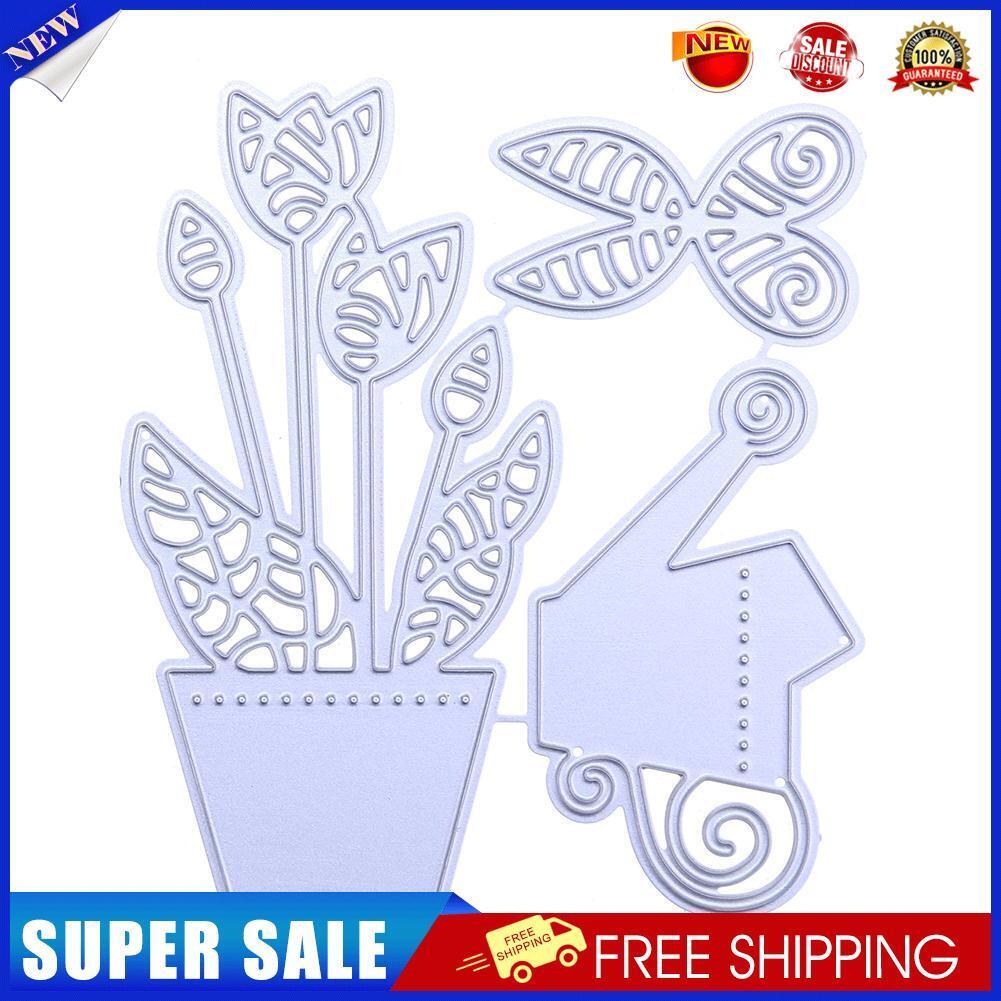 Scissor Flower Pot Metal Cutting Dies for Scrapbooking Template DIY Cards