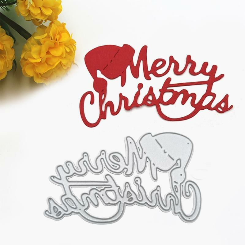 Merry Christmas Santa Hat Metal Cutting Dies Stencil DIY Scrapbooking Template