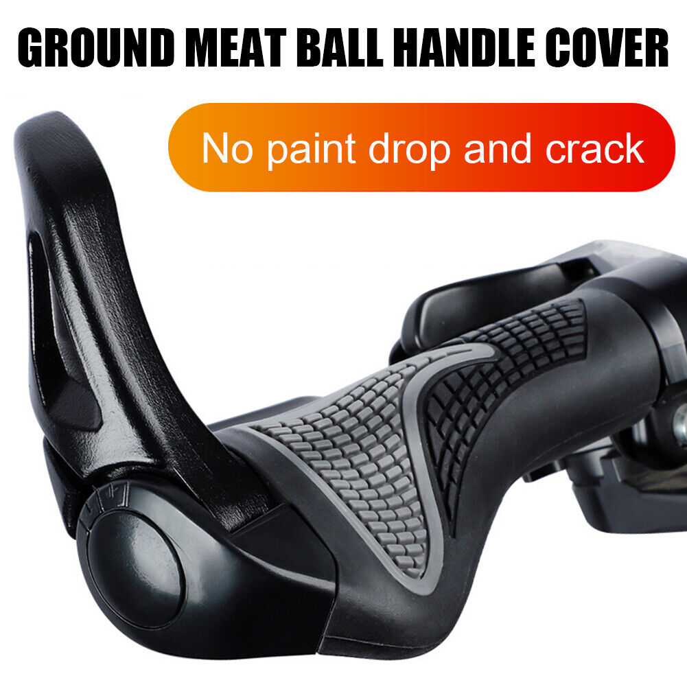 1 Pair Ergonomic Handlebar Cover Anti-slip Bike Hand Grips Cover (Black)