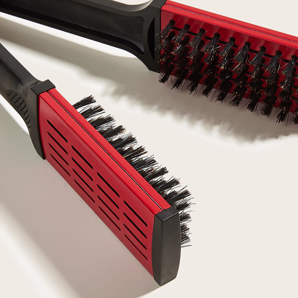 Straight Hair Comb V-Shaped Splint Comb Bristle Hair Straightening (Red)
