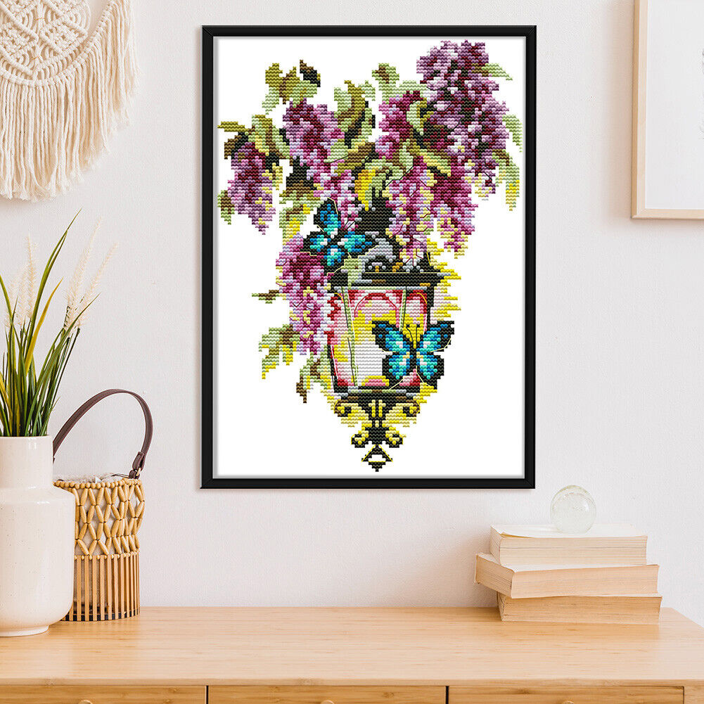 Fascination Light 14CT Stamped Cotton DIY Cross Stitch Embroidery (H794)