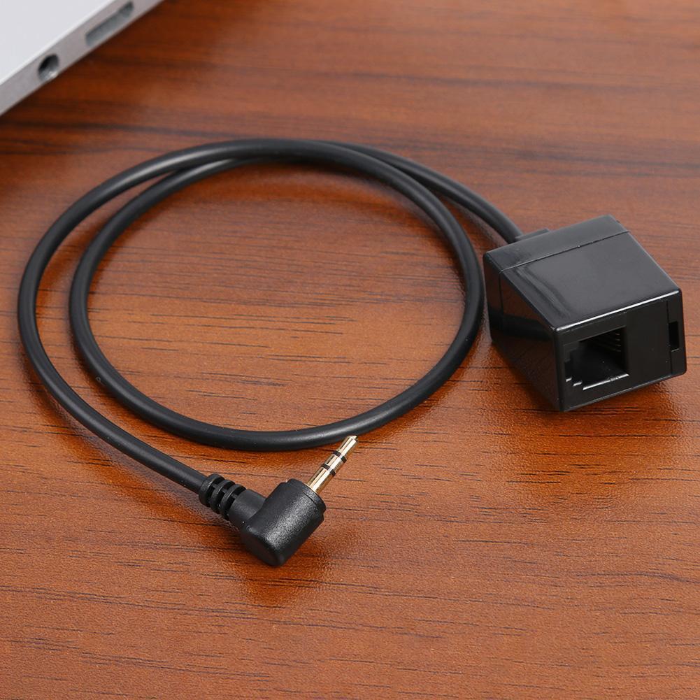 Headset Adapter 2.5mm TRS Stereo Plug Male to RJ9 6P4C Socket Female Cable