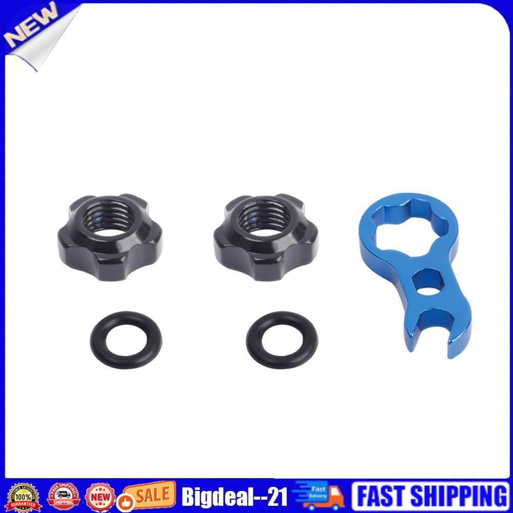 2pcs Bicycle Presta Valve Nuts with Wrench Washer MTB Bike Accessories