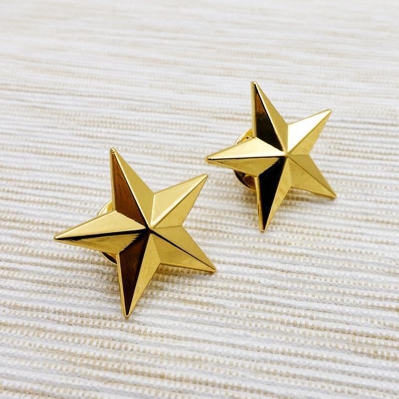 Women Mens Pentagram Brooch Badge Clips for Shirt Dresses Backpack Ornament