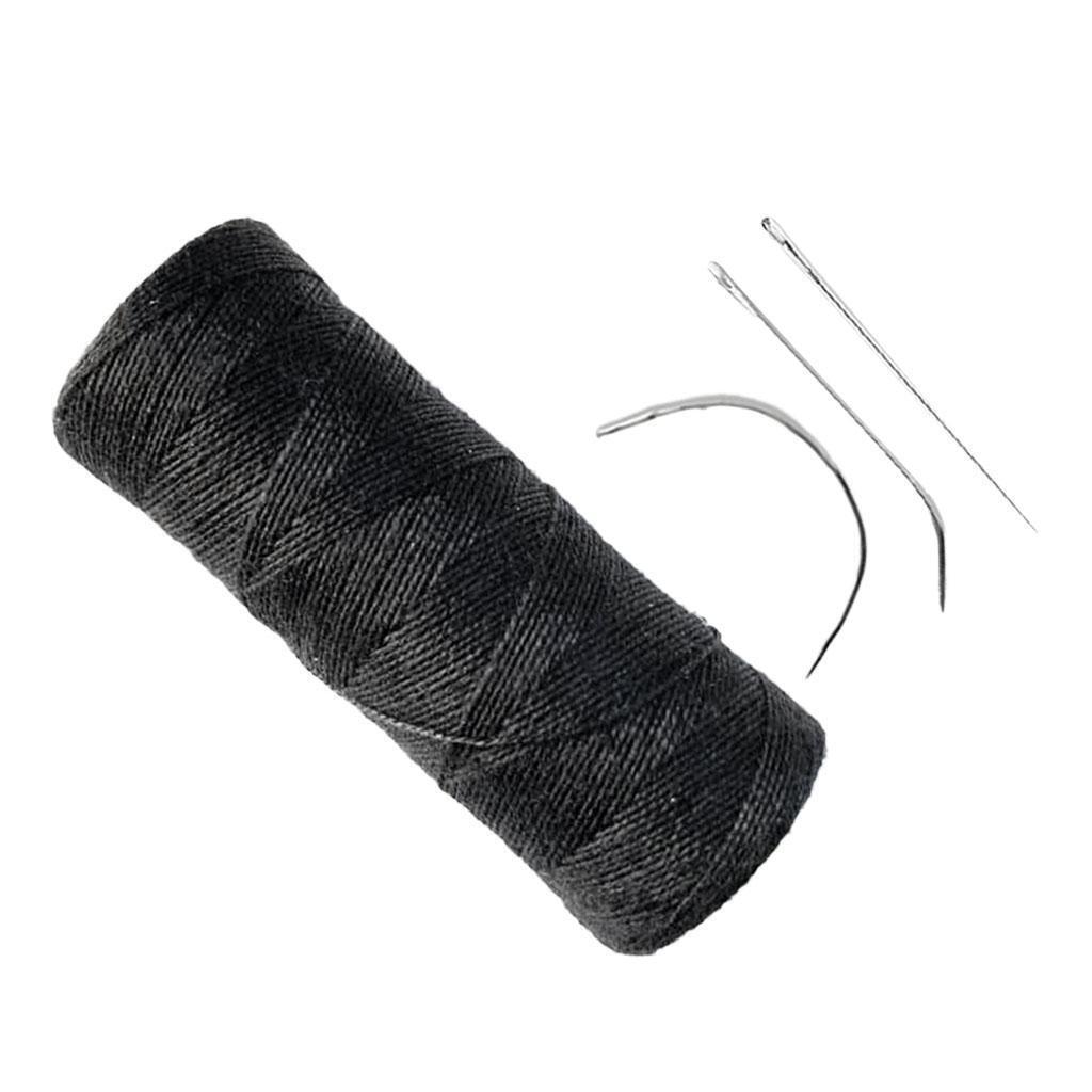 Cotton Hair Track Weft Weaving Sew Decor Thread for Hair Extensions Black