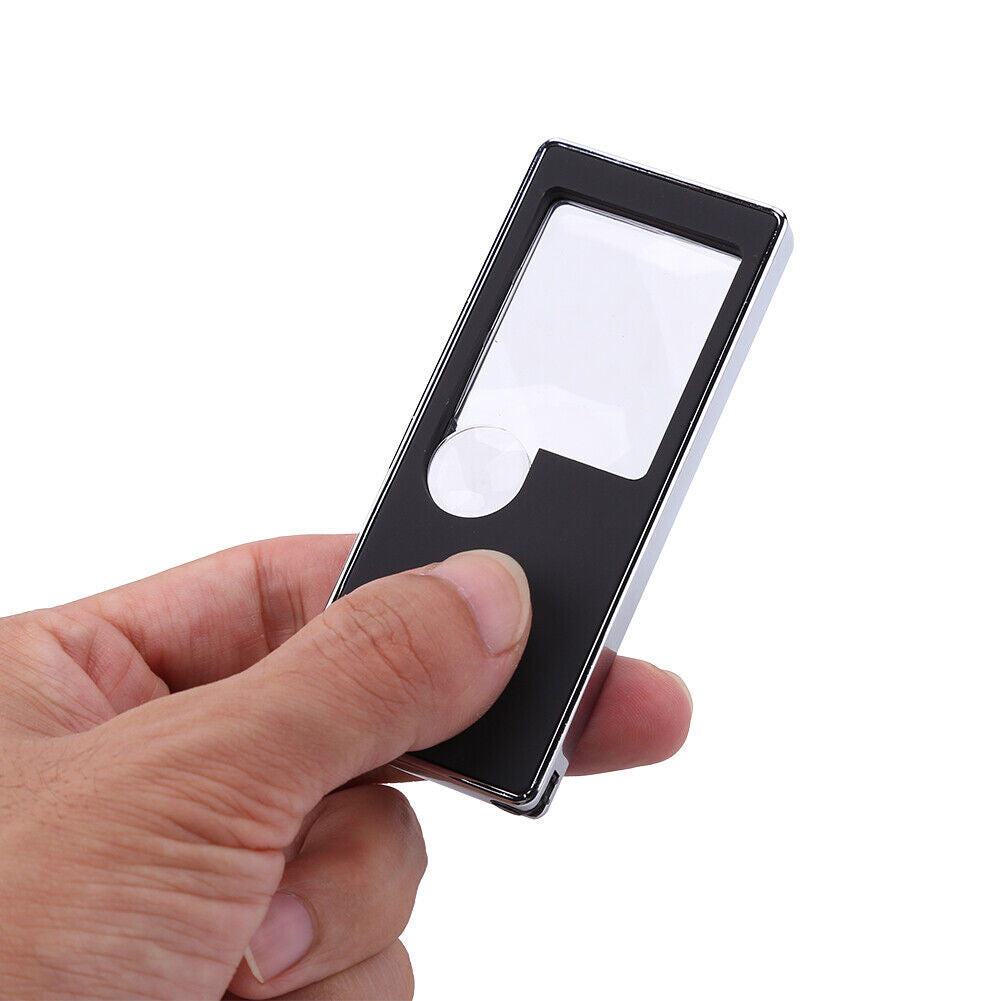 Mini Magnifying Glass 3X 10X Magnifier Handheld Loupe with LED UV Lights