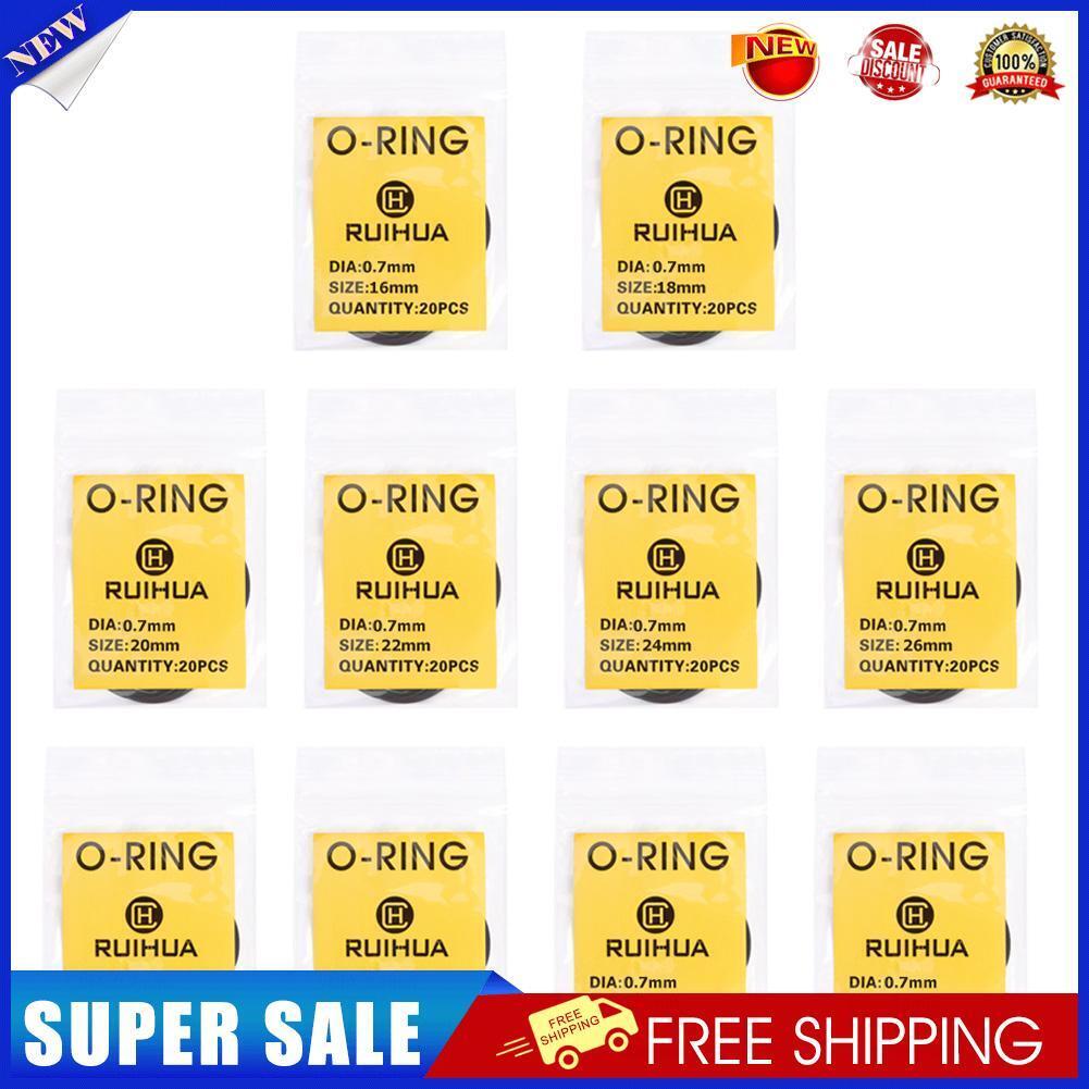 200pcs Waterproof O-Ring Watch Back Seal Gaskets Watch Repair Tool (0.7mm)