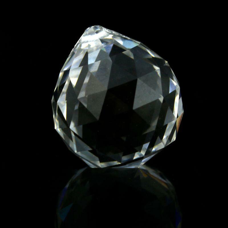 Clear Crystal Lamp Ball Hanging Prism Suncatcher Wedding Decor 20mm