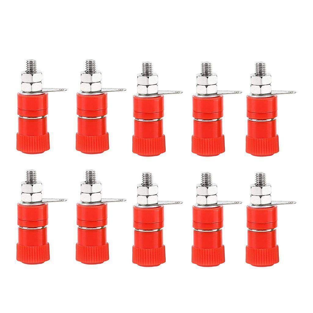 10pcs/ 4mm Banana Socket Binding Posts Terminal Nut Banana Plug