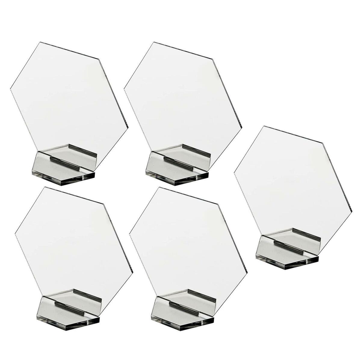 5x Clear Acrylic Place Cards with Stand DIY for Wedding Banquet Birthday