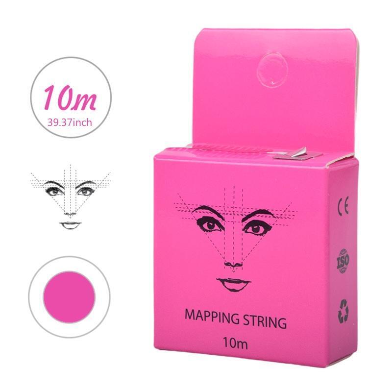10 m Tattoo Thread Pink Eyebrow Marker Thread Pre Inked Brow Mapping String