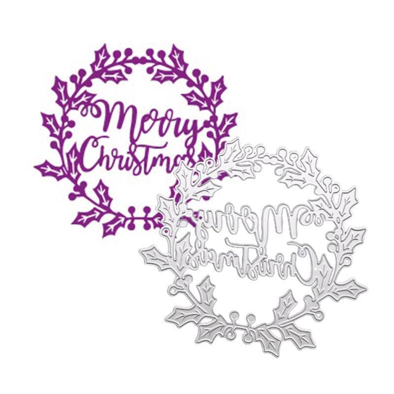 Merry Christmas Garland Metal Cutting Dies Stencil DIY Scrapbooking Album Paper