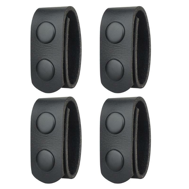 Double Snaps Leather Wide Belt Security Portable Belt Keeper Belt Accessories