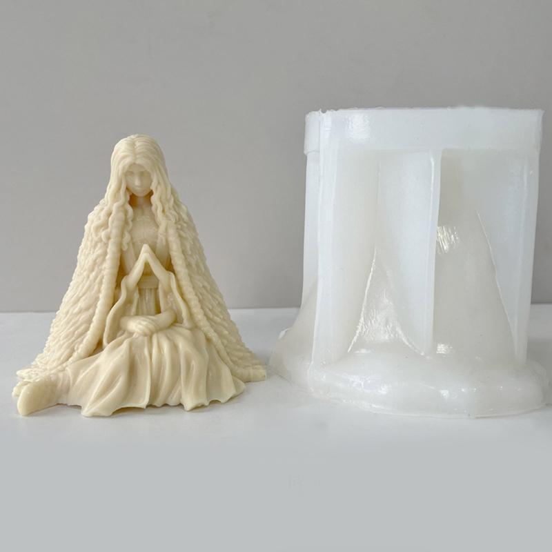 Halloween Witch Candle Mold for DIY Candle Plaster Decor Halloween Party Favors