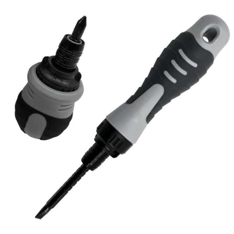 2-Way Screwdriver CR-V Steel Ratchet Screwdriver Strong Magnetic Screwdriver